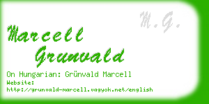 marcell grunvald business card
