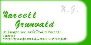marcell grunvald business card